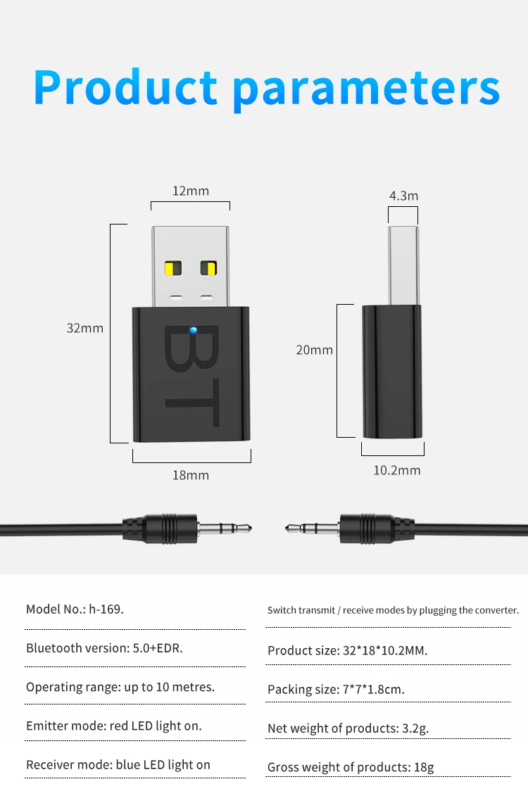 Bluetooth 5,0 приемник USB беспроводной передатчик 3,5 мм разъем адаптер Музыка Аудио Авто адаптер для автомобиля комплект ТВ наушники Динамик