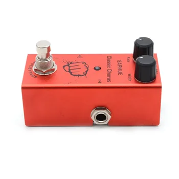 

SAPHUE Electric Guitar Classic Chorus Pedal Rate/Width Knob Effect Pedal Mini Single Type DC 9V True Bypass