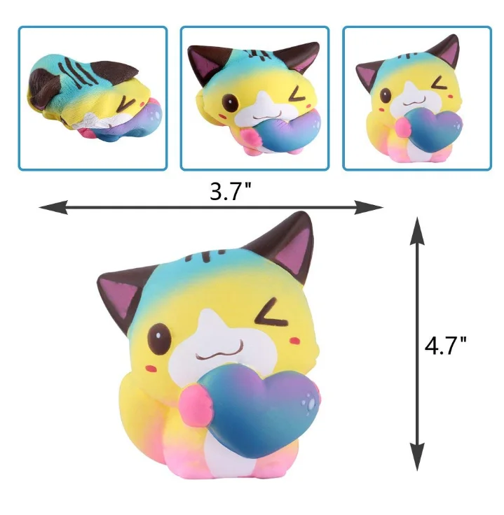 Kawaii, мягкие игрушки для детей, единорог, забавная антистрессовая игрушка, милый мультфильм, медленно поднимающийся, мягкие игрушки, детский подарок
