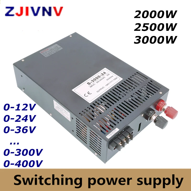 Description Picture 4 of item3000W Switching Power Supply With Display Screen  AC-DC Voltage Current Adjustable 0-24V 36V 48V 50V 60V 72V 80V 90V 100V