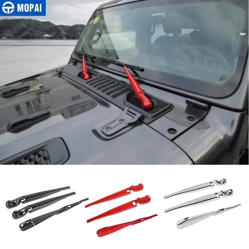 

MOPAI Windscreen Wiper for Jeep Wrangler 2018+ Car Front Rear Rain Wiper Blade Decor Cover for Jeep Wrangler JL Accessories