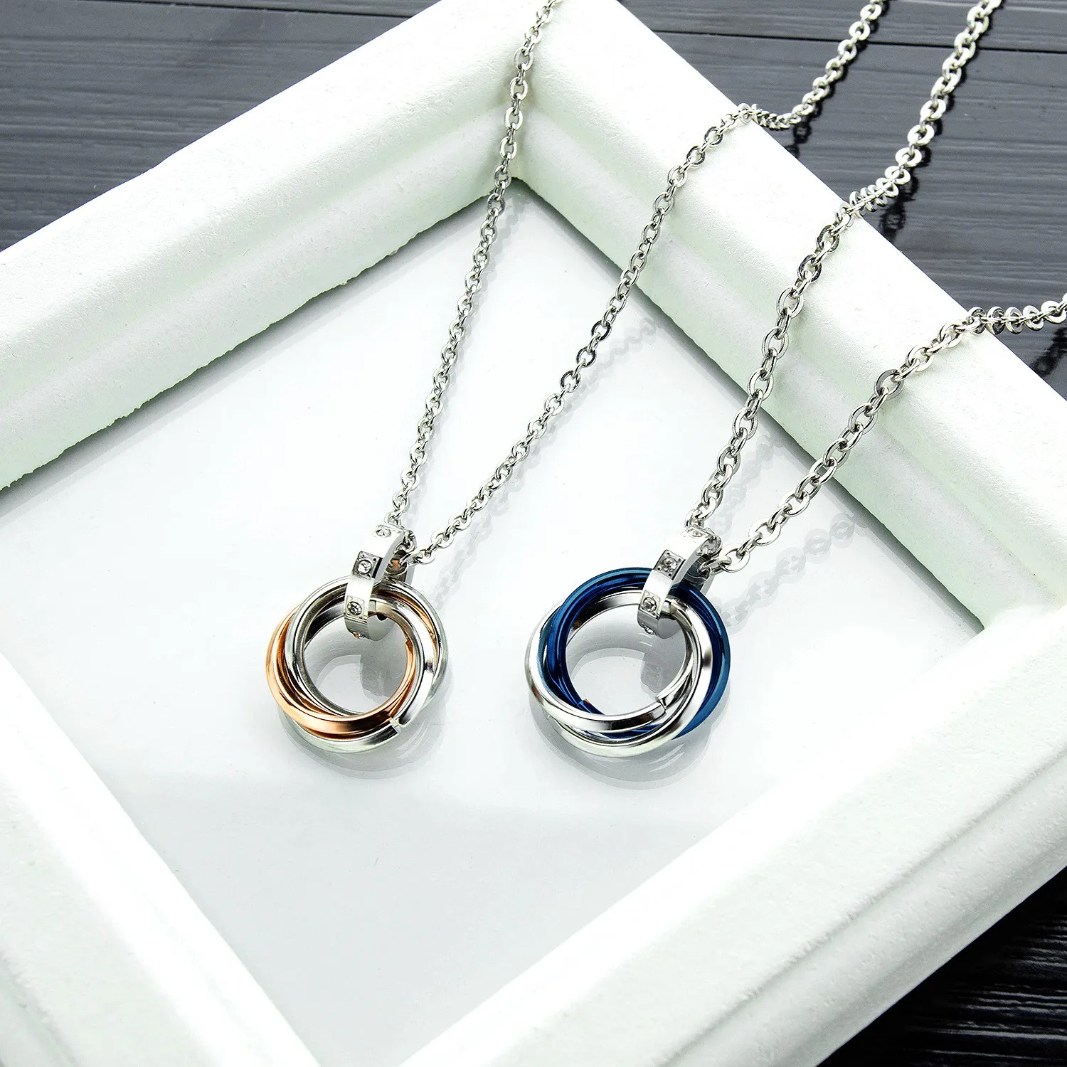 JIALY 2021 Arrival Fashion Women Circle Pendant Necklace Punk Link Chain Cubic Zirconia Round Party | Украшения и аксессуары