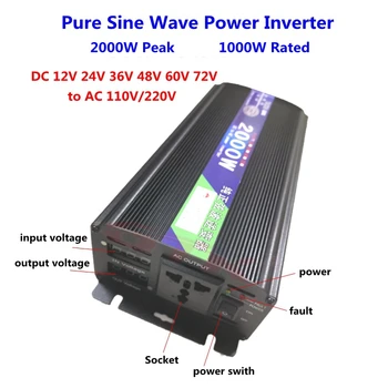 

DC12V 24V 36V 48V 60V 72V to AC 110V 220V 2000W Inverter for Outdoor power supply Home appliance power tools