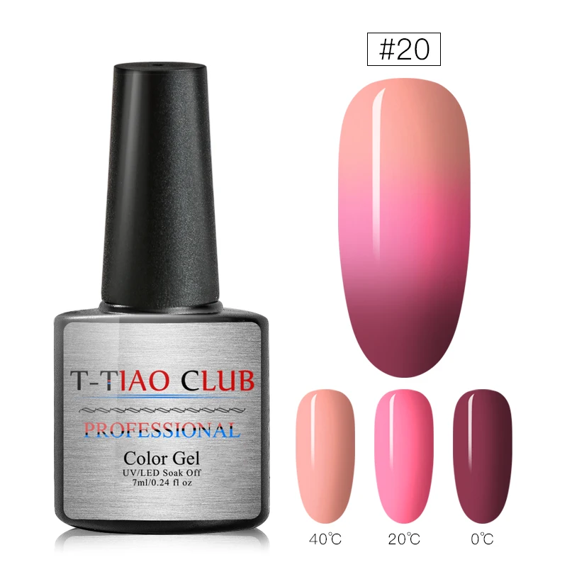 T-TIAO, клубный термальный мерцающий гель для ногтей, голографический блеск, меняющий температуру, УФ Гель-лак для ногтей, лак, отмачиваемый - Цвет: H594