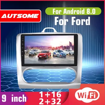 

NEW 2 DIN 9 Inch 1G+16G Android 8.1 GPS Navigation WIFL bluetooth Touchscreen Quad-core Car Radio For Ford Focus