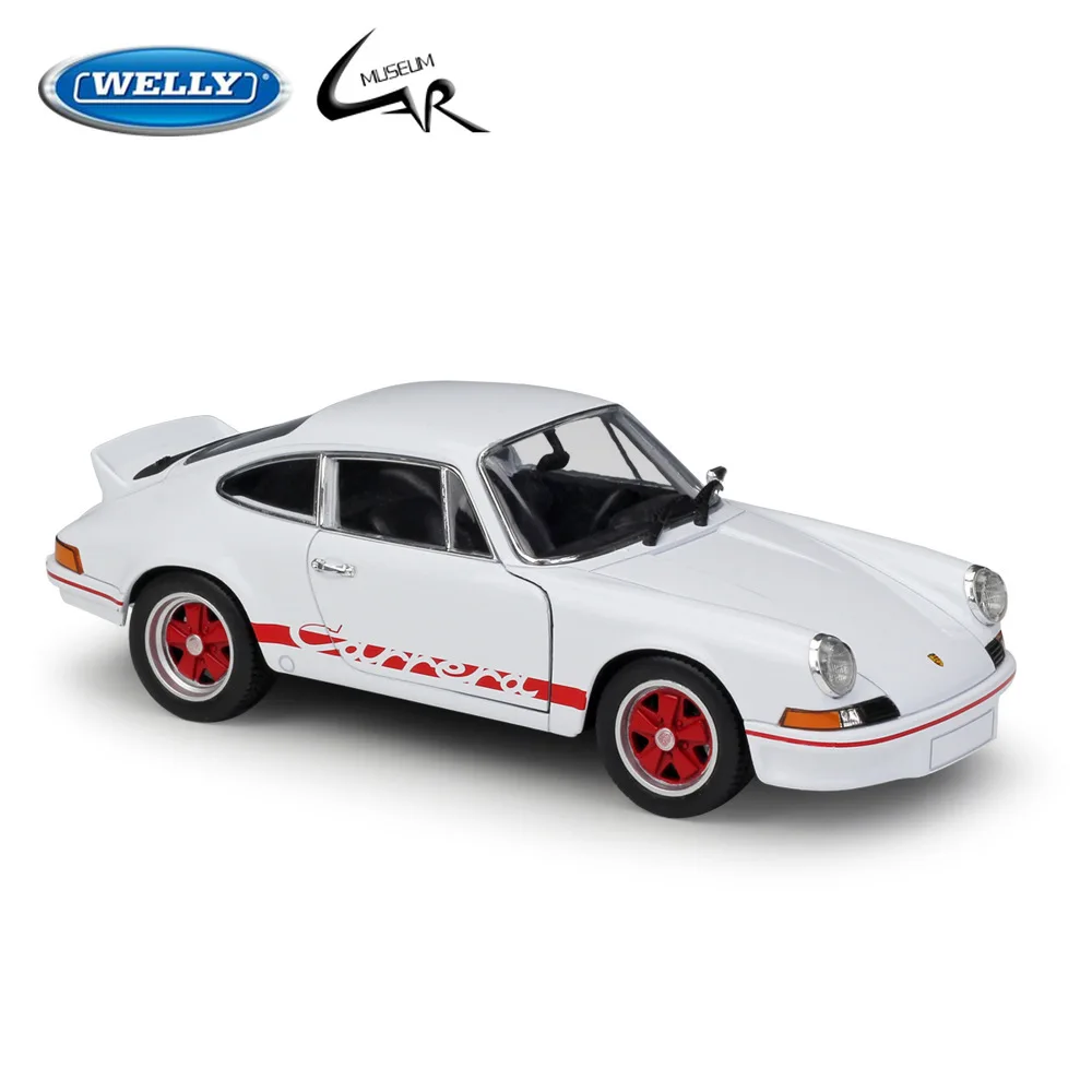 

Welly 1:24 Porsche 911 Carrera RS 1973 Metal Diecast Rally Scale Car Model Kit Display Collections Gift Toy