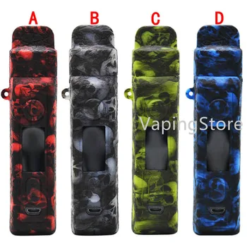 

Free Lanyard Protective Cover Shield Wrap Voopoo Vinci X Skull Texture Silicone Case Anti-Slip Sleeve