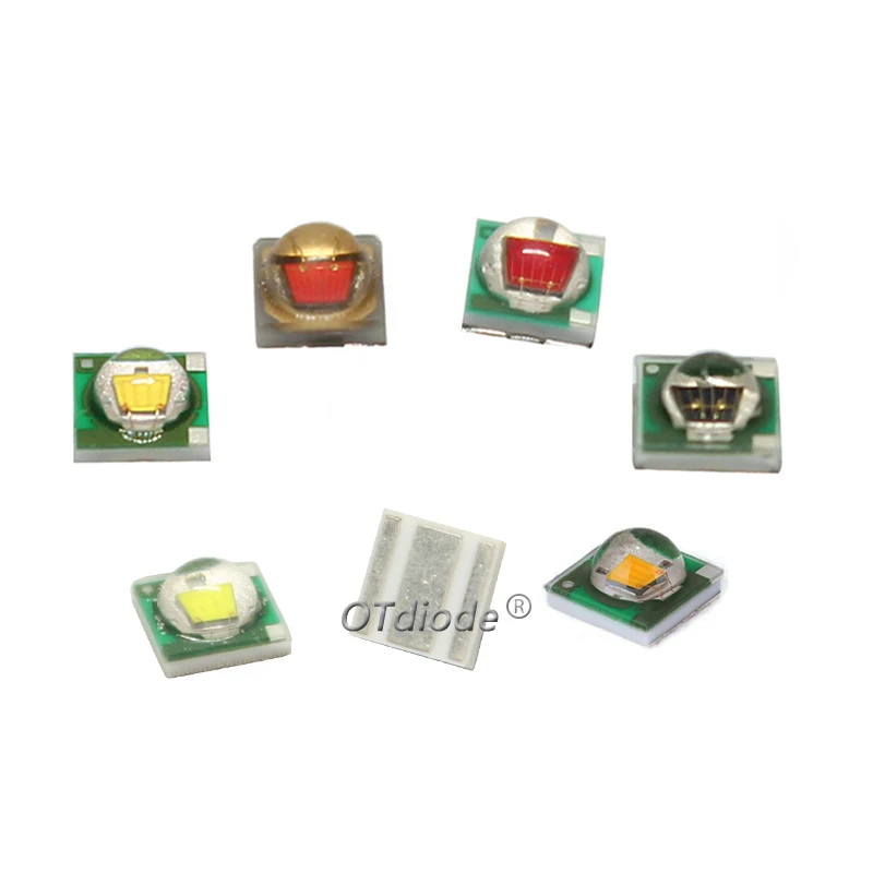 100PCS LED 1W 3W XPE 고전력 칩 비즈 XPE 3535 램프 교체 차가운 따뜻한 흰색 녹색 딥 레드 660nm 로얄 블루 전체 스펙트럼