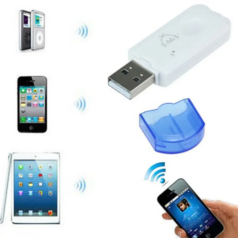 Синий беспроводной USB Bluetooth V2.1 Аудио музыкальный приемник адаптер для автомобиля