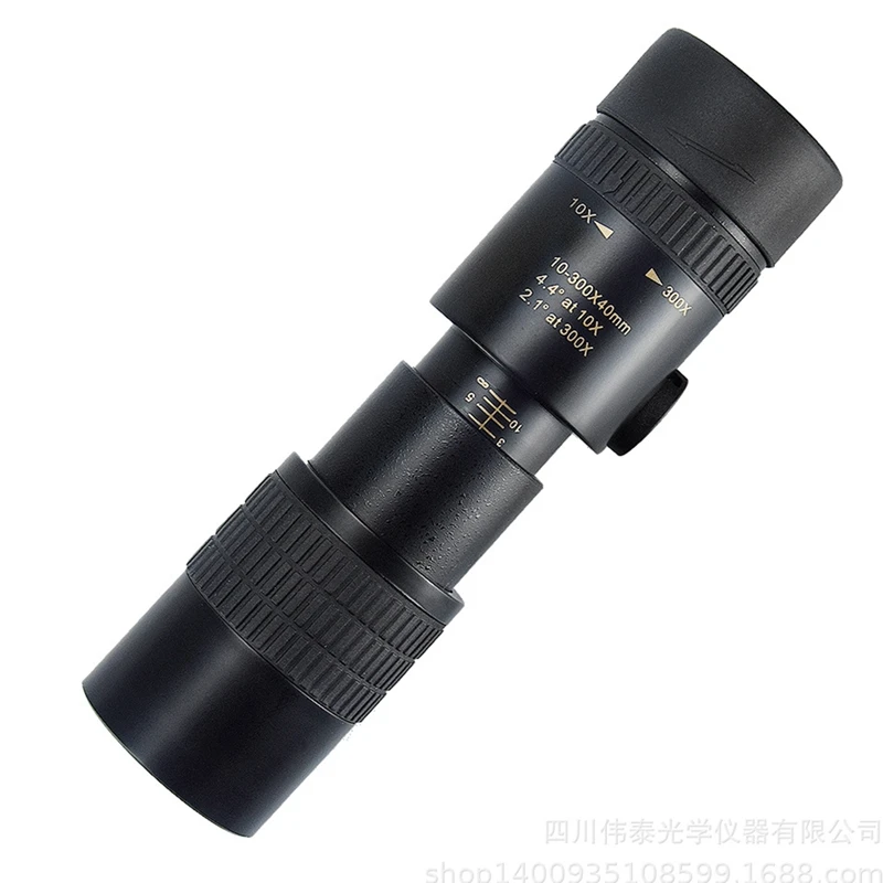 Monocular Telescope 4K 10-300X40mm Super Telephoto Zoom Retractable Eyepiece with Smartphone Holder&ampTripod BAK4 Prism | Инструменты