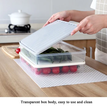

Food Storage Container With Lid Sealed Crisper Food Fresh Keeping Fresh Spacer Refrigerator Egg Fish Storage Boxs Organizer Box