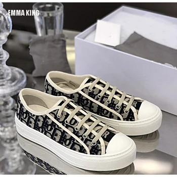 

Women Fashion New Canvas Shoes Girl Sneakers Blue Retro Vulcanized Shoes Leisure Comfortable Flat low Shoes for Women 2020