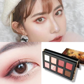 

8 Colors Animal Eyeshadow Palette Long Lasting Waterproof Smudge-proof Shimmer Matte Eye Shadow Powder Y1