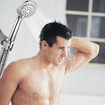 

Shower Faucets 1 Set Practical Durable High Pressure Shower Head Powerfull Boosting Spray Bath Water Saving- ztou