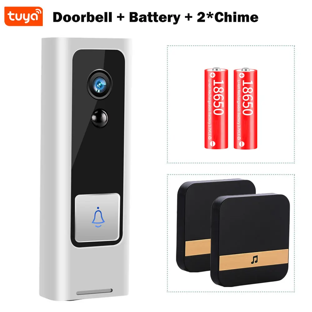 video intercom TuYA Video Doorbell Camera WiFi Wireless 1080P Battery Video Intercom Two Way Audio Smart Doorphone For Home Alarm System intercom with camera Door Intercom Systems