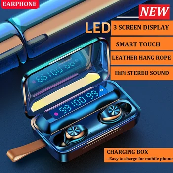 

Bluetooth Earphones Wireless Binaural Digital Touch 2000mAh Charging Box Waterproof Earbuds Headset