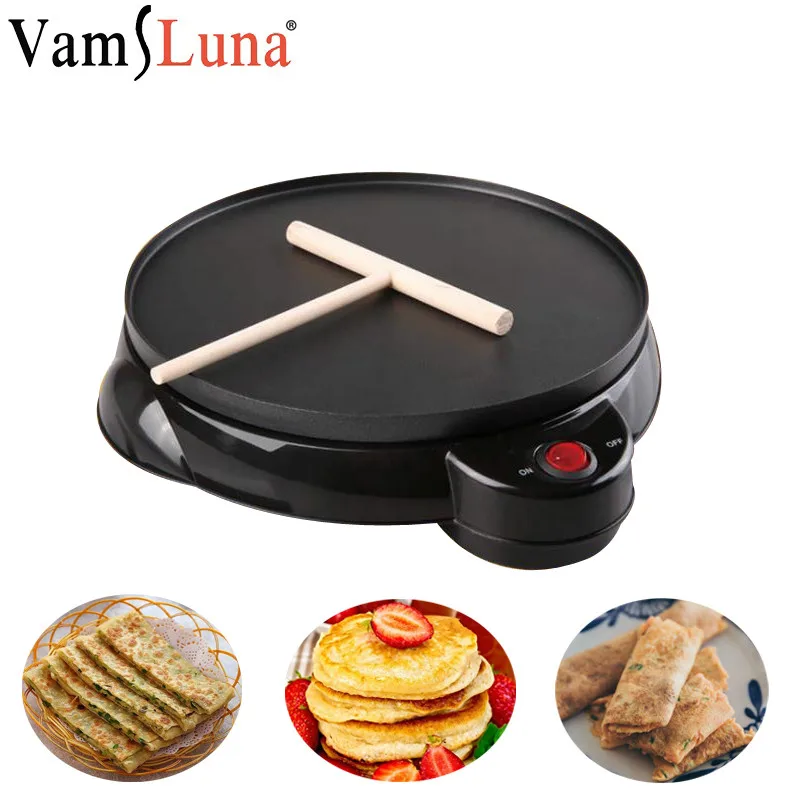 

220V Electric Crepe Cooker Pizza Pancake Maker Machine Non-Stick Griddle Baking Pan Cake Machine Kitchen Cooking Tools Crepe
