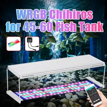 

45CM WRGB LED Aquarium Fish Tank Light Plant Lamp with 4-Way bluetooth Commander for 45-60CM Aquariums Lighting