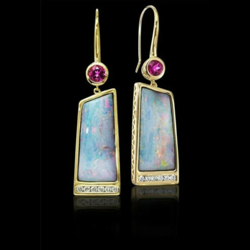 SHUANGR Boho Этнические каучук зеленого цвета Камень Висячие серьги для женщин Индийский Племенной Винтаж Серьги pendientes mujer moda - Окраска металла: S07294