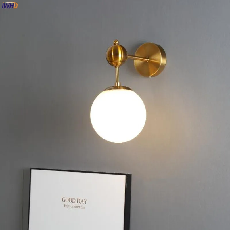 Glass Ball LED Wall Lights Nordic Modern Wandlamp Fixture Sconce Bedroom Bathroom MIrror Light Buitenverlichting Applique Murale (3)