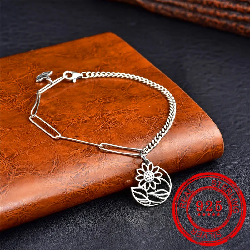 

2020 hot sale 925 sterling silver bracelet simple fashion exquisite jewelry ladies elegant 925 silver bracelet