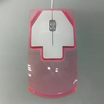 

Colorful Luminous Wired Mouse Transparent Optical Mouse for Office Computers Notebooks FKU66