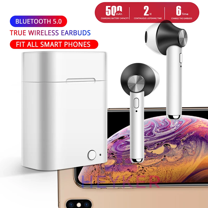 TWS Earbuds Wireless Bluetooth 5 0 Earphones Hifi Stereo Headphone Sport Headsets For Iphone Xiaomi Huawei PK i12