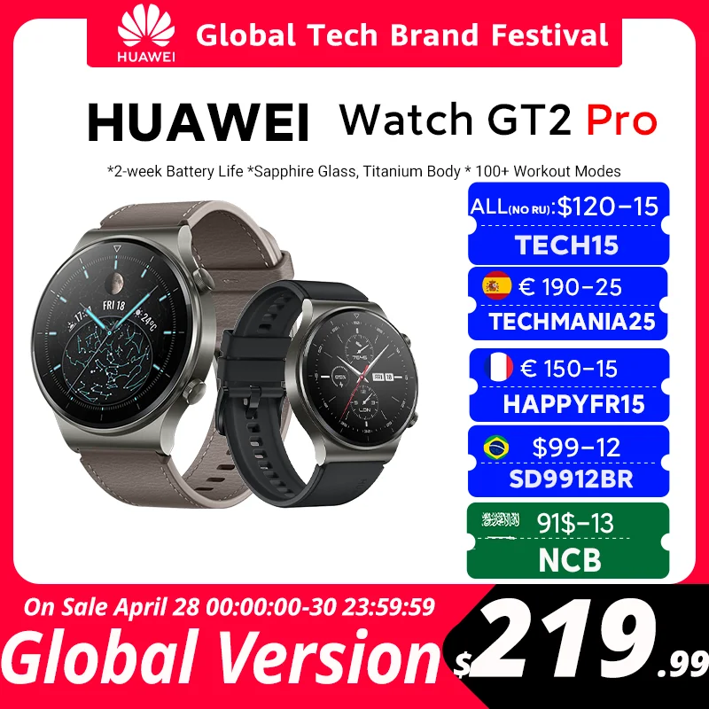 Smartwatch HUAWEI Watch GT 2 pro z Polski za $198.99 / ~753zł CODE: TECH15 120$-15 off CODE: OBNIZKA or HWBANDNEW 40-5$ off W magazynie globalna wersja HUAWEI zegarek GT 2 pro SmartWatch 14 dni żywotność baterii GPS bezprzewodowe ładowanie Kirin A1 GT2 Pro