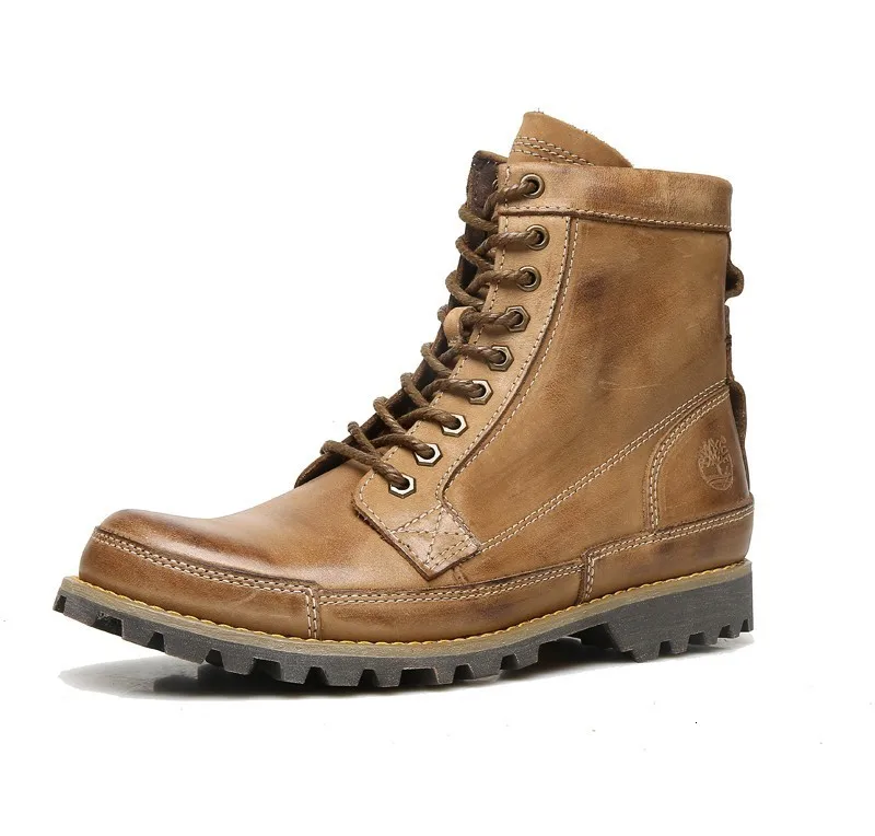 TIMBERLAND/ оригинальные мужские Ботинки Martin из натуральной кожи; рабочие ботинки кофейного цвета; Мужская обувь для прогулок; 888-1; 39-44