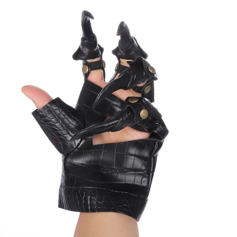 Унисекс готические панк Хэллоуин Драконий коготь перчатки металлические