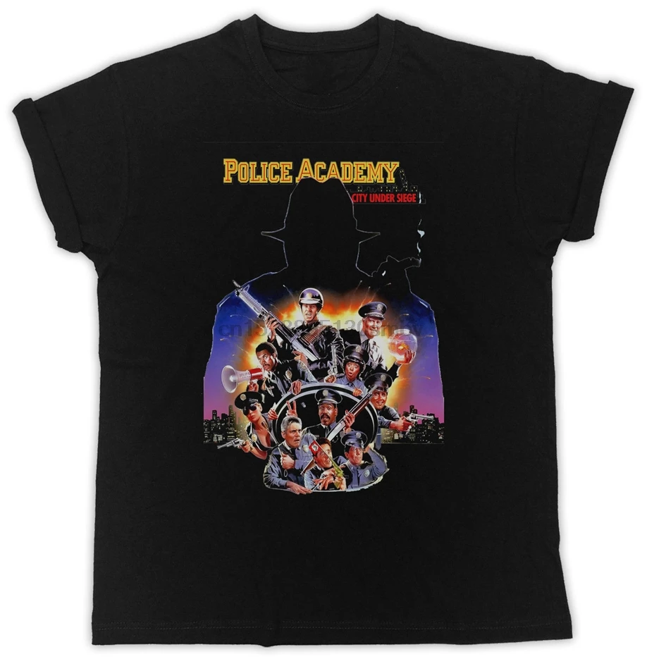 Крутая полицейская школа постер из фильма футболка унисекс черная Мужская