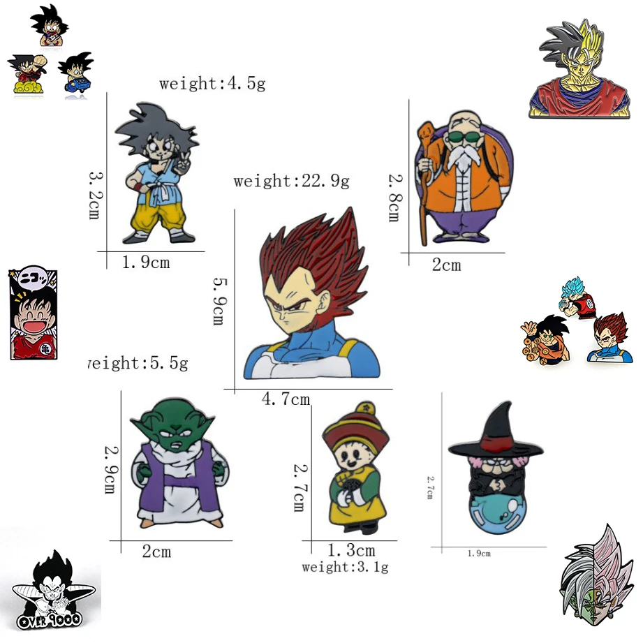 Japanese Anime Dragon DBZ-Son-Goku Vegeta-Broli-Buu Mini Badge Brooch for  Classic Childhood Memo - AliExpress Novelty & Special Use