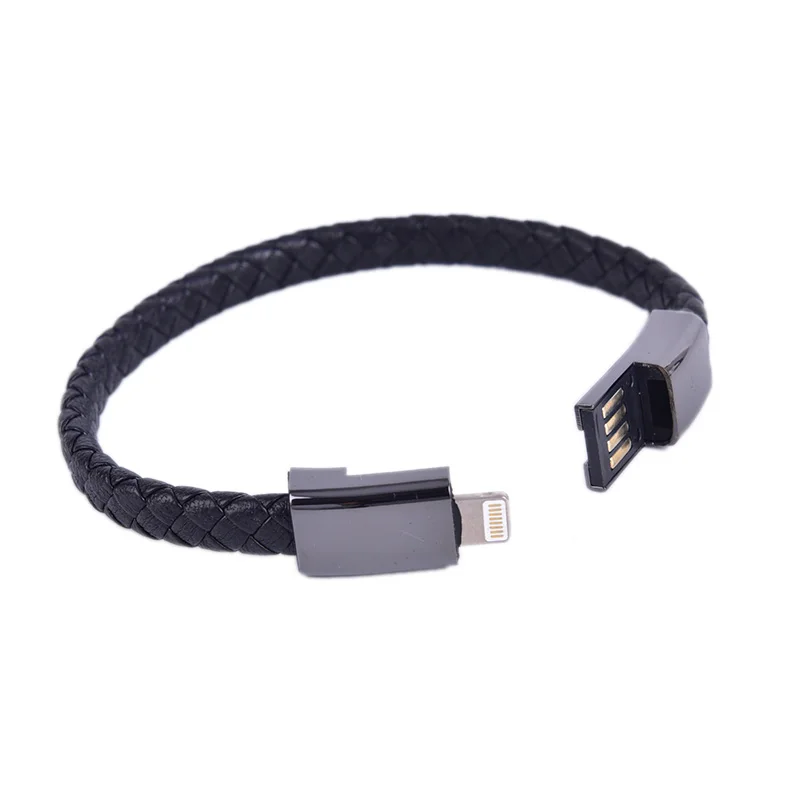 Открытый Портативный кожаный Мини Micro USB браслет зарядное устройство данных зарядный кабель синхронизации для iPhone6 6s Android type-C телефонный кабель