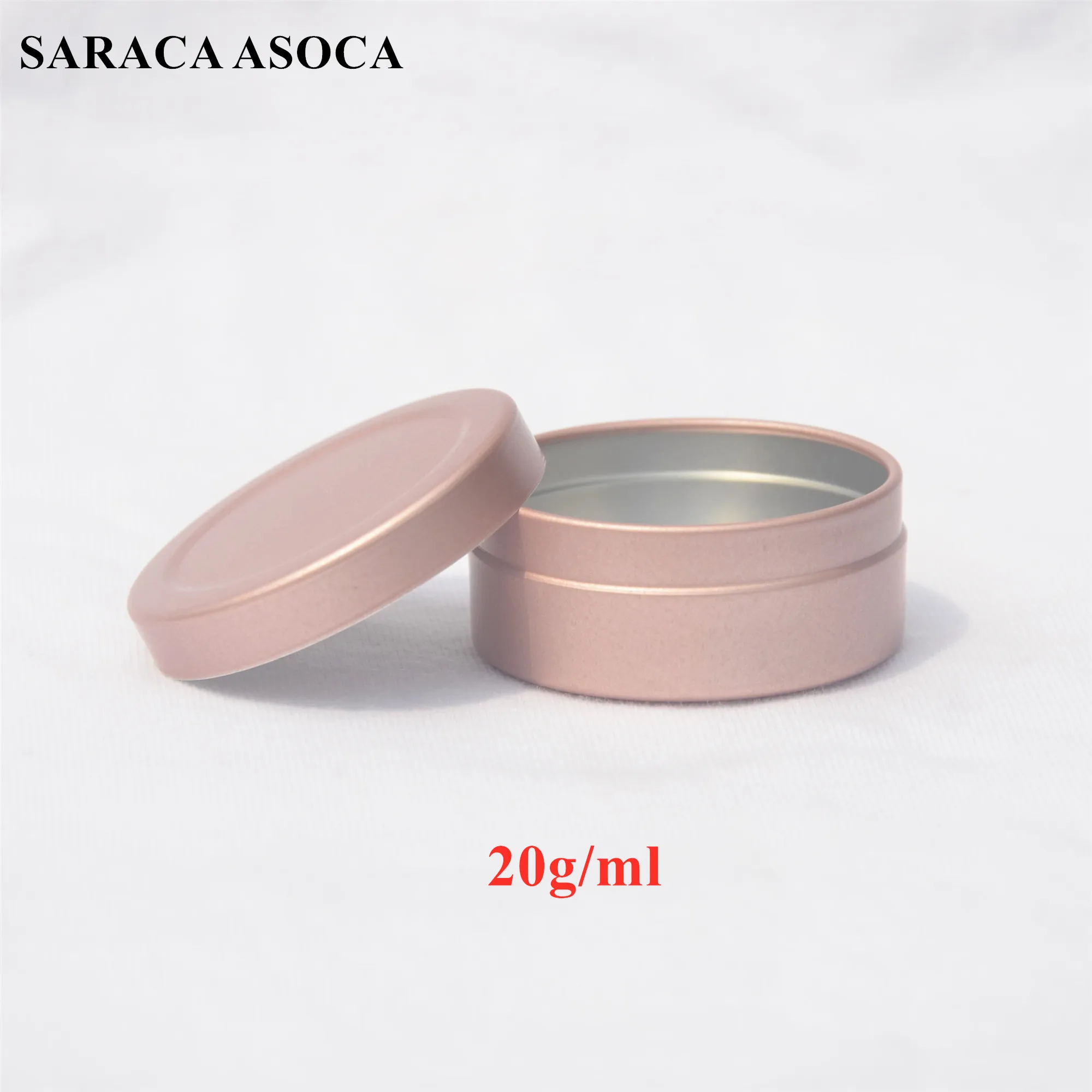 20g 20ml 로즈 골드 실버 컬러 알루미늄 항아리 금속 주석 화장품 용기 공예 포장 작은 알루미늄 상자 100 개/몫