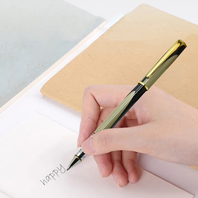 

Luxury Metal Stripe Signature Fountain Pen Business Writing Signing Calligraphy