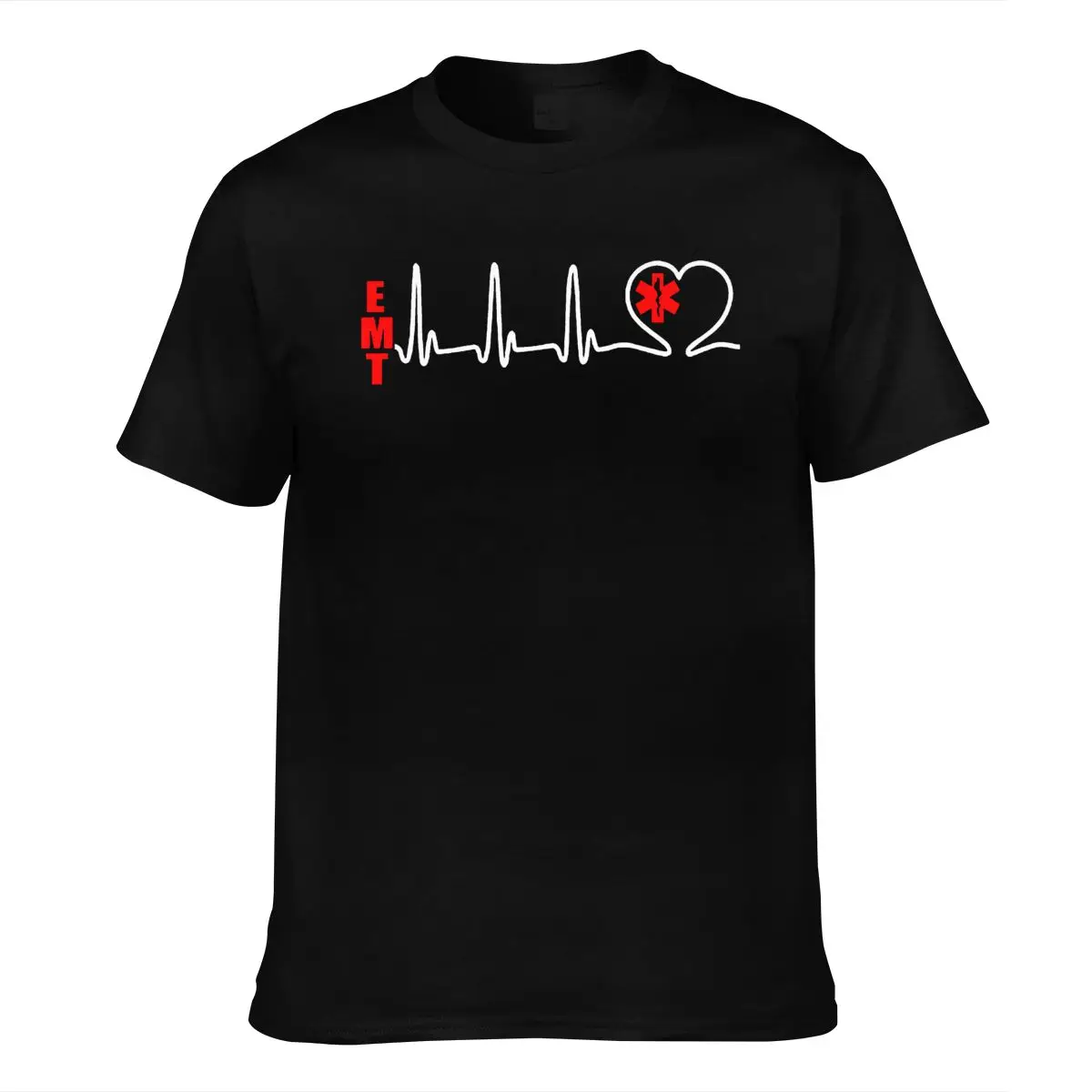 

Paramedic Emt Heartbeat 2019 Hot Sale New Fashion Brand O-Neck Oversize Style Tee Shirts Styles Funny T Shirt