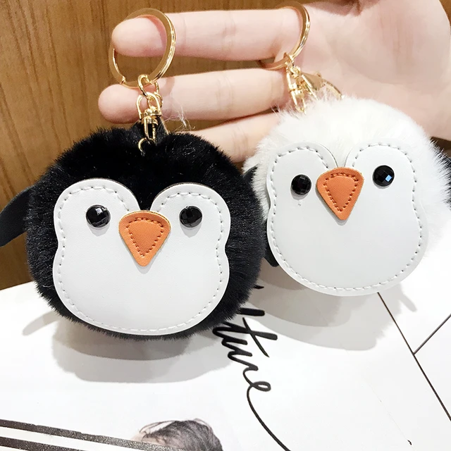 Penguin Keychain Gold Plated Penguin Backpack Clasp Bird 