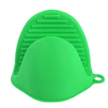 Силиконовая изоляция зажим для рук Печь анти-обжигающие противоскользящие высокотемпературные защитные перчатки Возьмите рукоятку