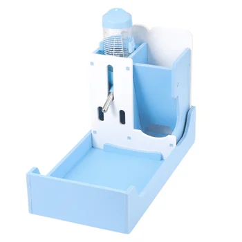 

1PC Convenient Useful Novelty Practical Three-in-one Small Pet Guinea Pig Mini Hedgehog Food Bowl Toilet Drinking Fountains