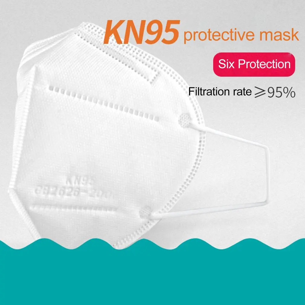 

10PCS N95 face mask Anti-Fog Headband FFP2 Round Mask 6 protection Dust Mask Anti Pm2.5 Anti Influenza in stock