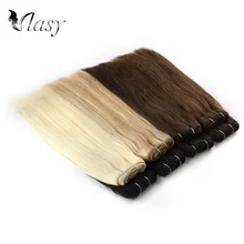 Vlasy 1" 110 г/шт. платиновый блонд Прямые Натуральные кудрявые пучки волос remy волосы для наращивания