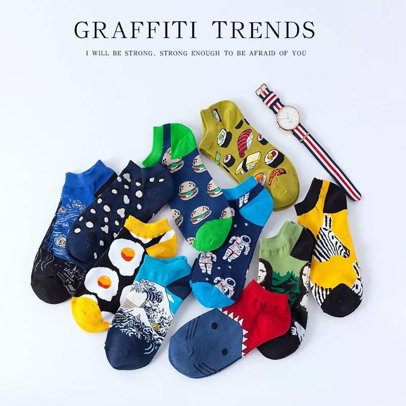 Street style ankle woman socks cotton Spring and Summer shortly fashionable wholesale 5 pairs a lots gift for men