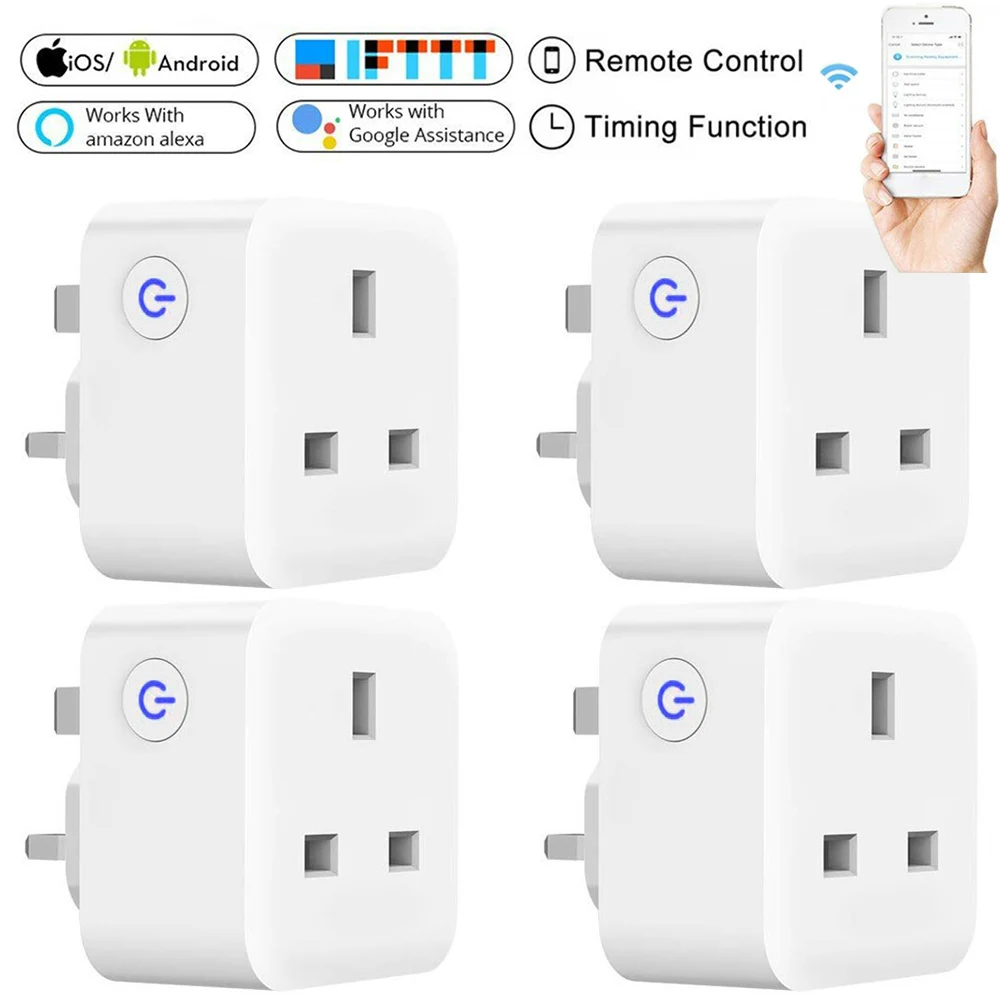 

Sale Remote Control Timer Plug Wireless WiFi Outlet Mini Plug Smart Socket Energy Saving Smart Household Three Pin Plug Socket