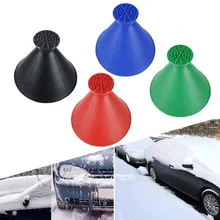 

2pcs Car Round Window Windshield Ice Scraper Car Magic Ice Scraper Shaped Snow Remover Deicer Cone Deicing Tool Car funnel Tool