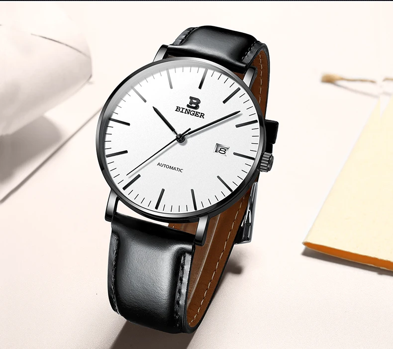 Швейцария BINGER часы Для мужчин Повседневное бренд Relogio Masculino Водонепроницаемость автоматический переход Для мужчин t Механические часы