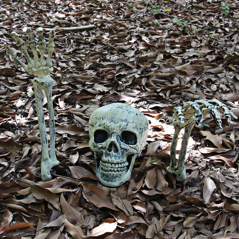 Хэллоуин украшения 3 шт Хэллоуин ужас похоронен живой Скелет Череп Сад Двор Газон украшения