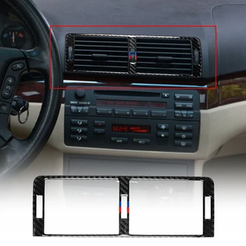 

1* Console Air Vent Outlet Cover Trim Stylish Design Premium Carbon Fiber Sticker For BMW 3 Series E46 1998-05
