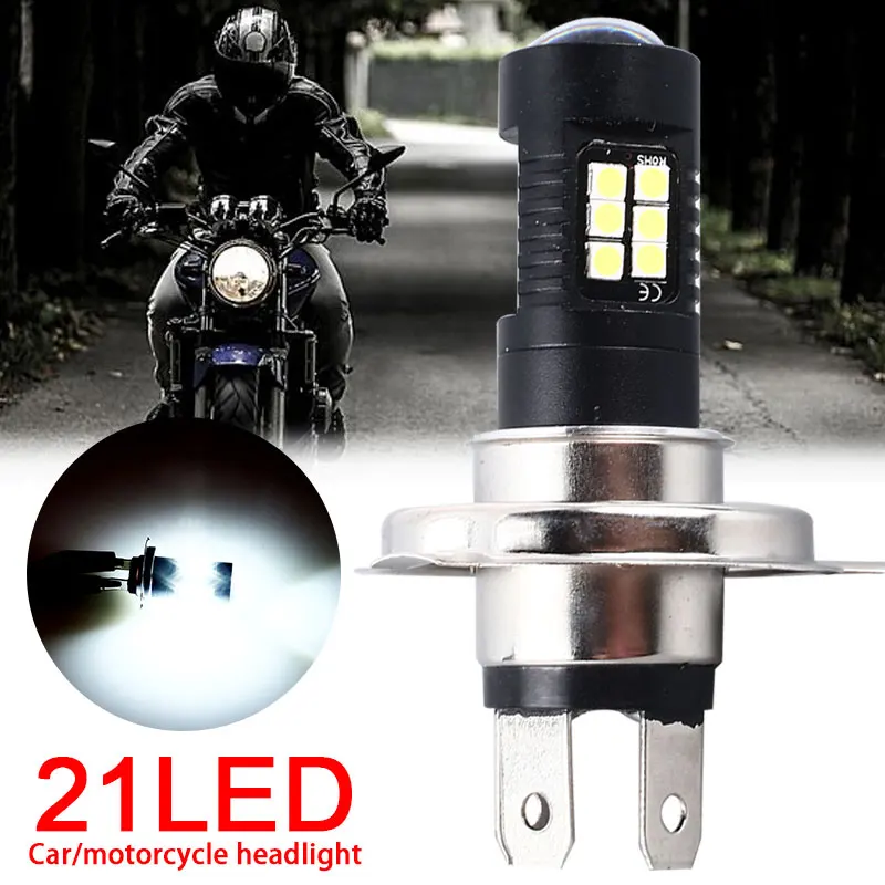 Vehemo 21LED Hi/Lo модифицированный головной светильник s мотоциклетный противотуманный светильник P15D H11 H7 H4 сигнальный светильник для автомобилей DRL Moto