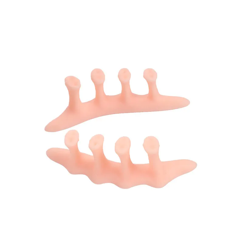 4pcs = 2pairs Silicone Gel Hallux Valgus Hammer Toe Corrector Separator Straightener Insole Foot Fingers Protector Pedicure Tools toe separators toe corrector toe spreader finger toe separator toe protectors
