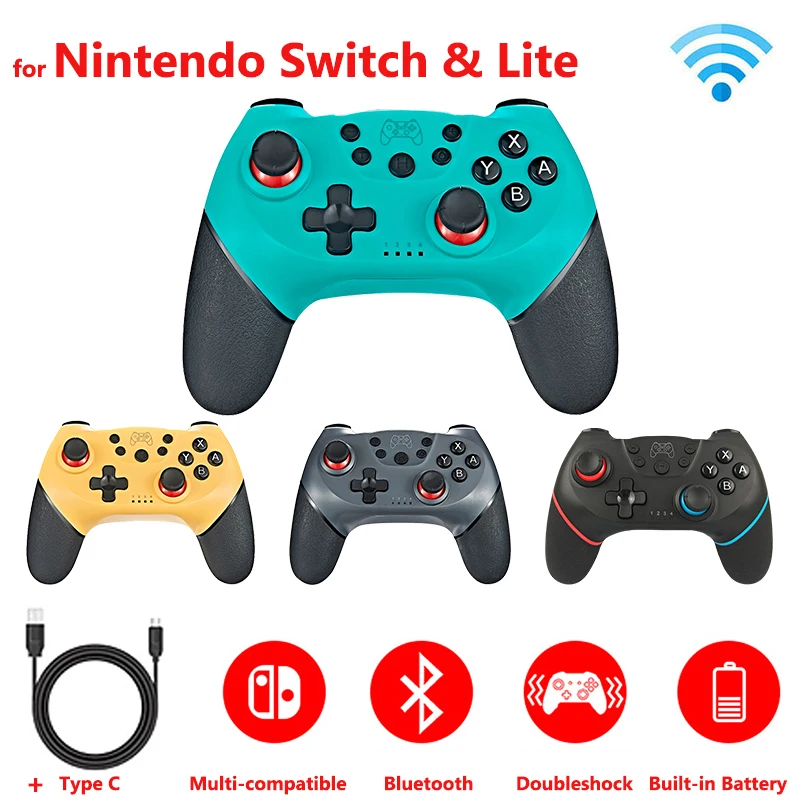 

AOLION 2020 Bluetooth Pro Gamepad for NS Console Wireless Gamepad Video Game USB Joystick Controller Control